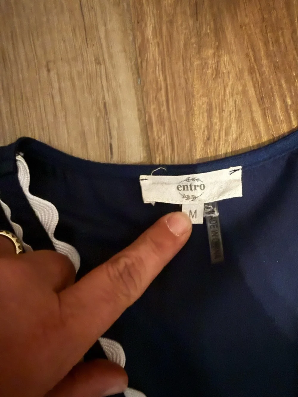 Entro Wishful Thinking Navy Flutter Sleeve Midi Dress - Picture 3 of 4